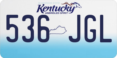 KY license plate 536JGL