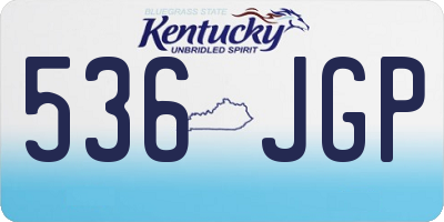 KY license plate 536JGP