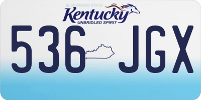 KY license plate 536JGX
