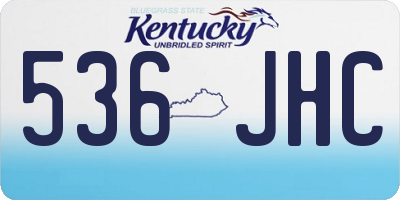 KY license plate 536JHC