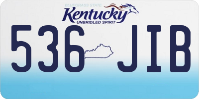 KY license plate 536JIB