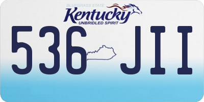 KY license plate 536JII
