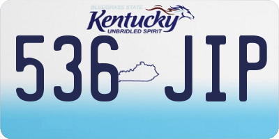 KY license plate 536JIP