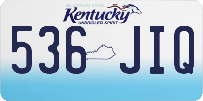 KY license plate 536JIQ