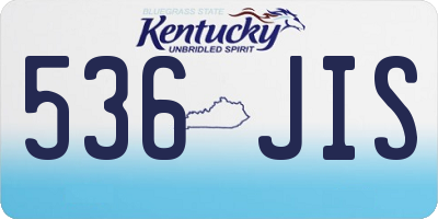 KY license plate 536JIS