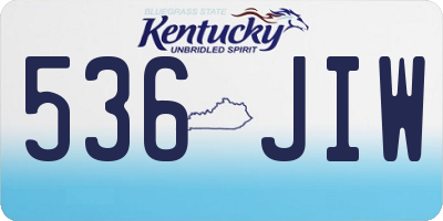 KY license plate 536JIW