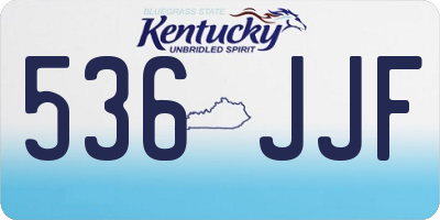 KY license plate 536JJF