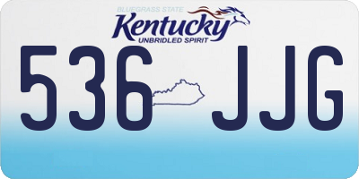 KY license plate 536JJG