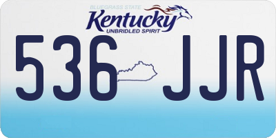 KY license plate 536JJR