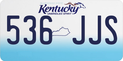 KY license plate 536JJS