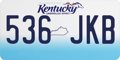 KY license plate 536JKB
