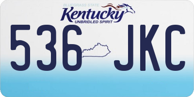 KY license plate 536JKC