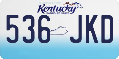 KY license plate 536JKD