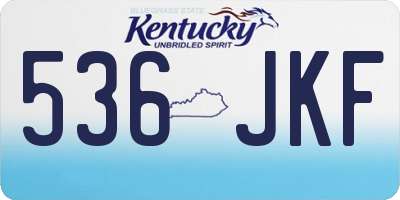 KY license plate 536JKF