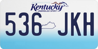 KY license plate 536JKH