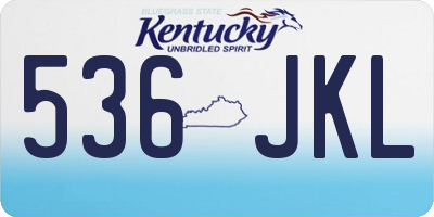 KY license plate 536JKL