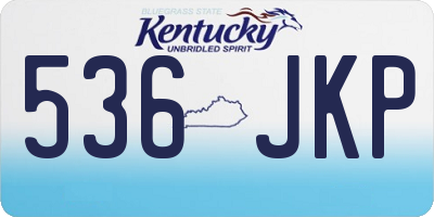 KY license plate 536JKP