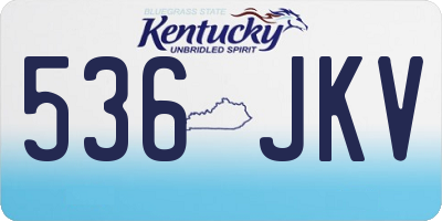 KY license plate 536JKV