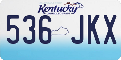 KY license plate 536JKX