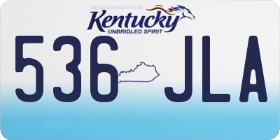 KY license plate 536JLA