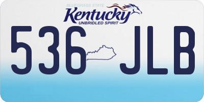 KY license plate 536JLB