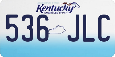 KY license plate 536JLC