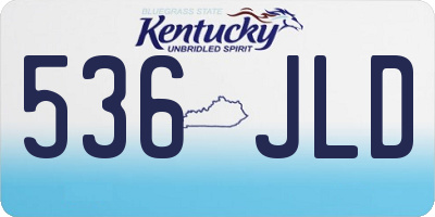 KY license plate 536JLD