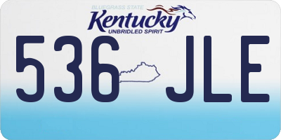 KY license plate 536JLE