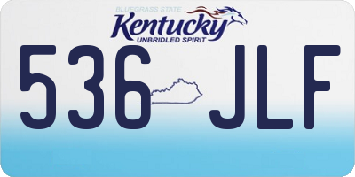 KY license plate 536JLF