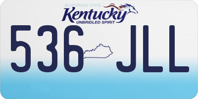 KY license plate 536JLL