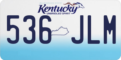 KY license plate 536JLM