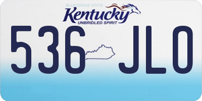 KY license plate 536JLO