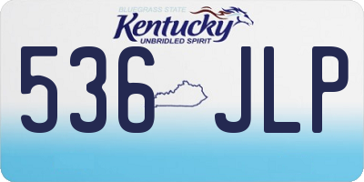 KY license plate 536JLP