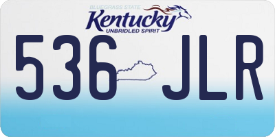 KY license plate 536JLR