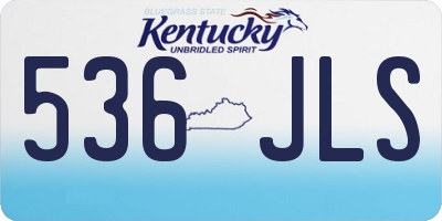 KY license plate 536JLS
