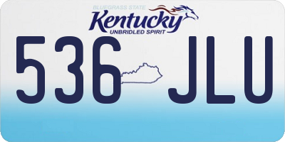 KY license plate 536JLU