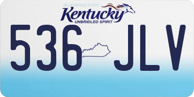 KY license plate 536JLV