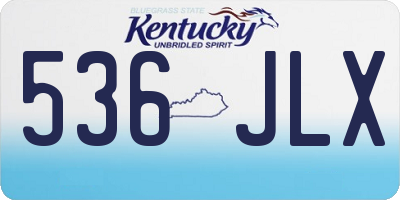 KY license plate 536JLX