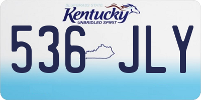 KY license plate 536JLY
