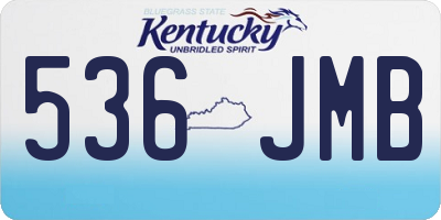 KY license plate 536JMB