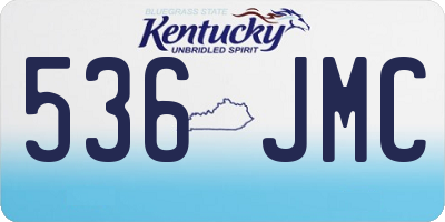 KY license plate 536JMC