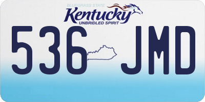 KY license plate 536JMD