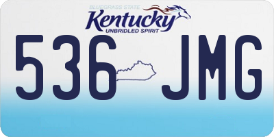 KY license plate 536JMG