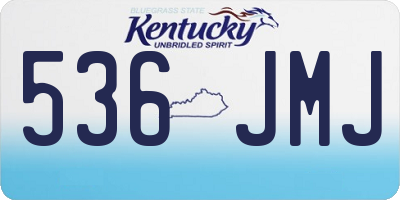KY license plate 536JMJ