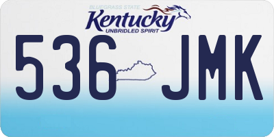 KY license plate 536JMK