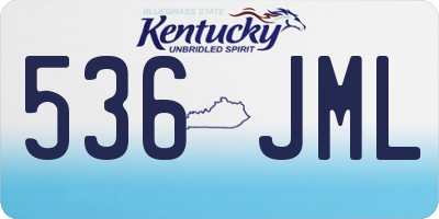 KY license plate 536JML