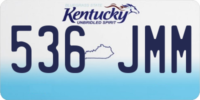 KY license plate 536JMM