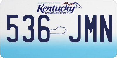 KY license plate 536JMN