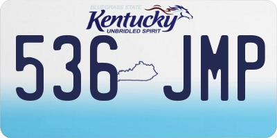 KY license plate 536JMP