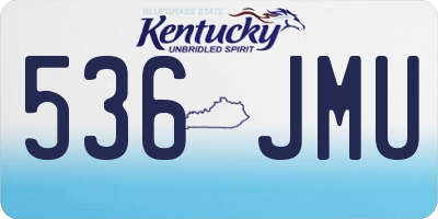 KY license plate 536JMU